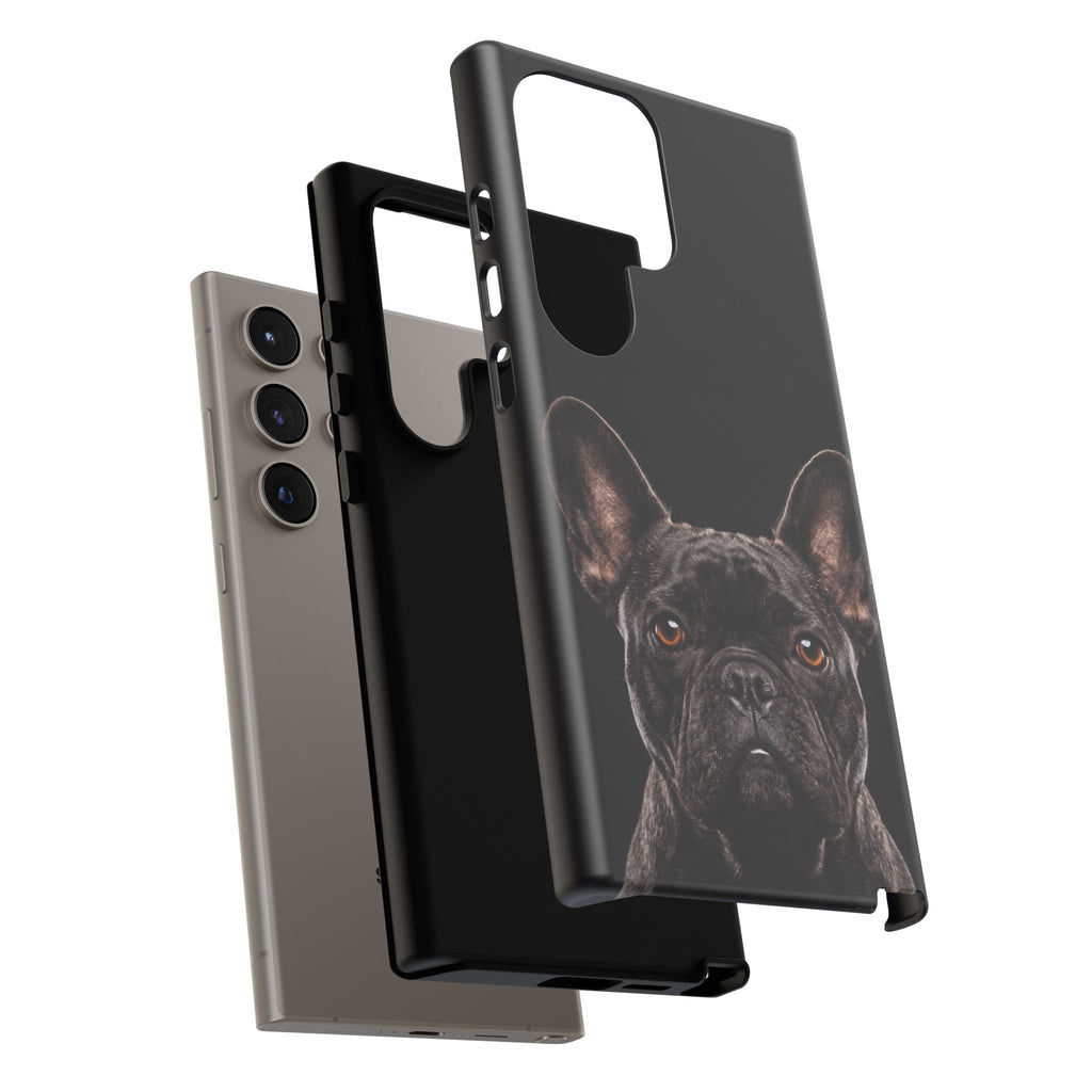 Front-Facing French Bulldog Phone Case | Dramatic Black Studio Portrait | Samsung & iPhone