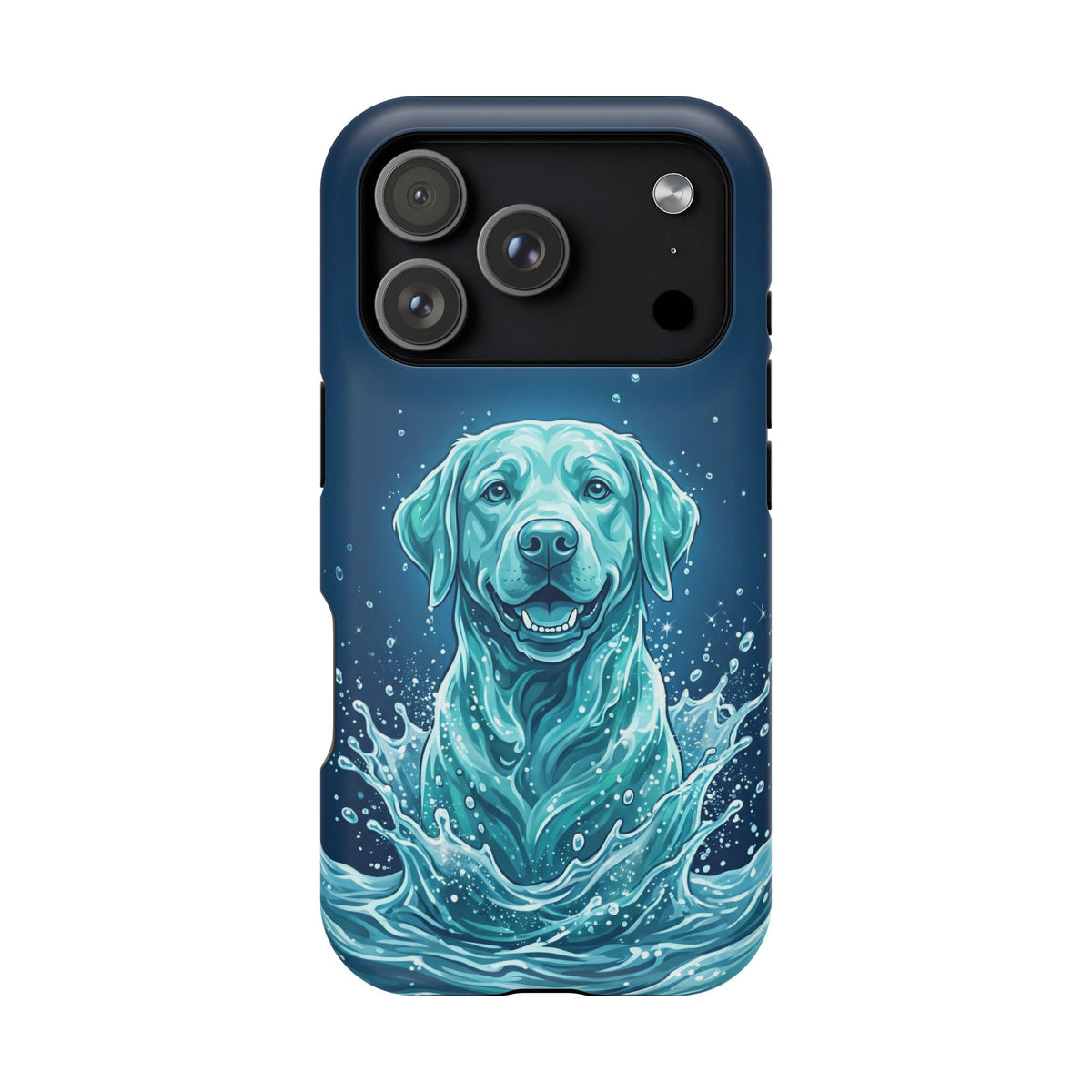 Water Splash Labrador Phone Case — Tough Magnetic Case with Wireless Charging