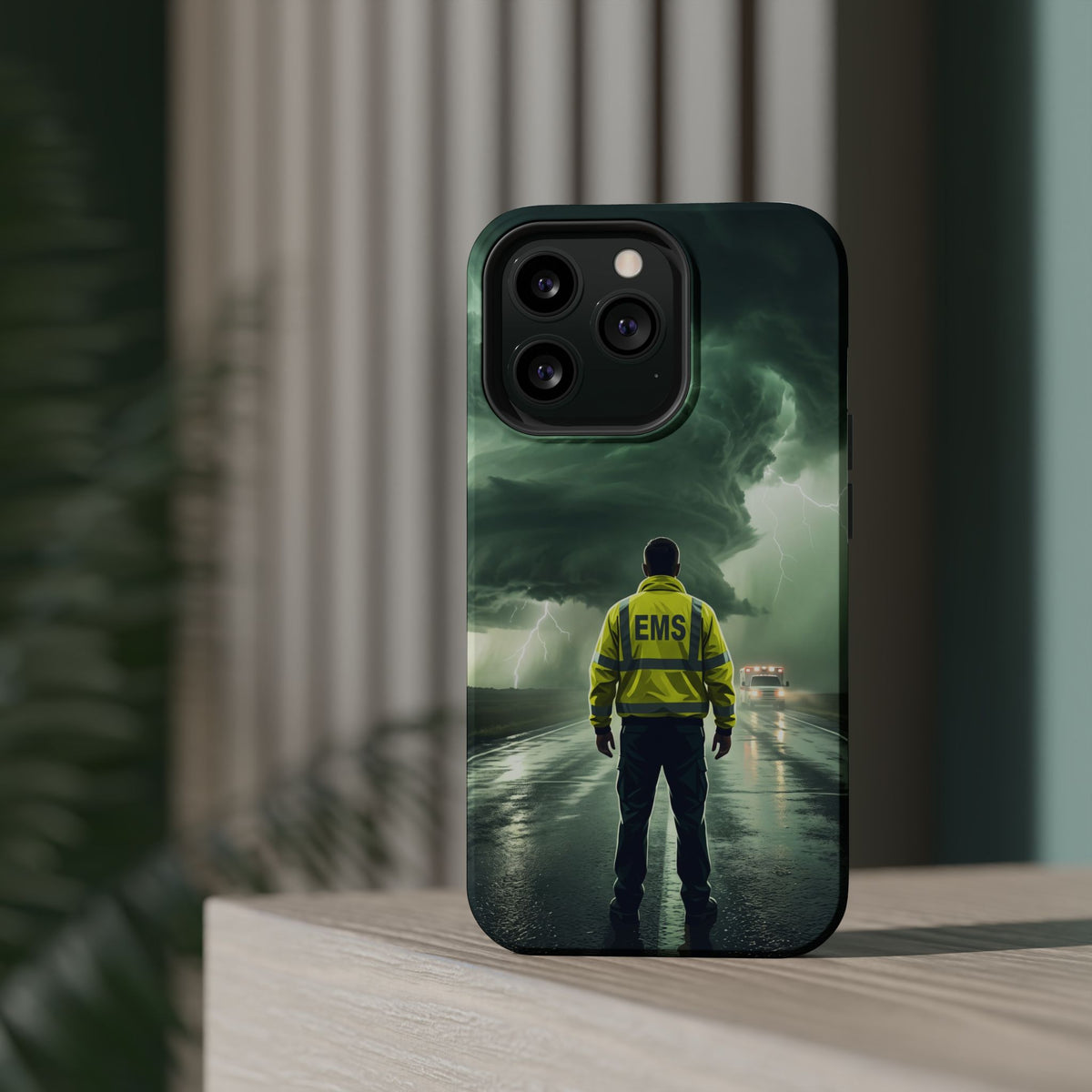 EMS Green Storm Phone Case — Magnetic Wireless Charging Cover