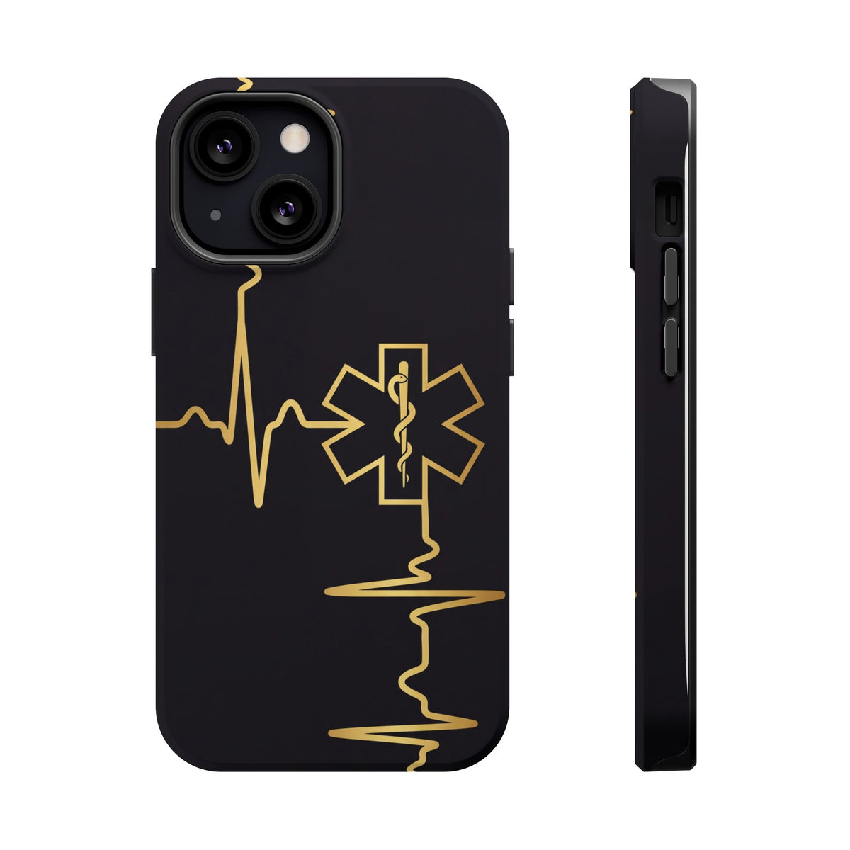 Paramedic/EMT Heartbeat Line Phone Case — Magnetic Wireless Charging Cover
