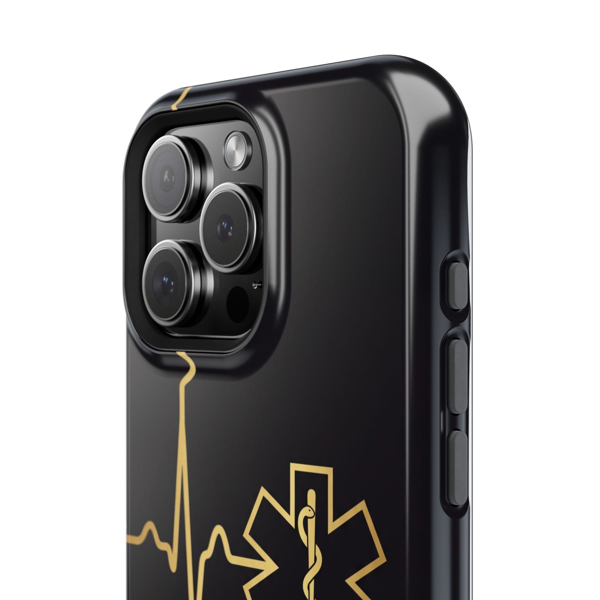 Paramedic/EMT Heartbeat Line Phone Case — Magnetic Wireless Charging Cover