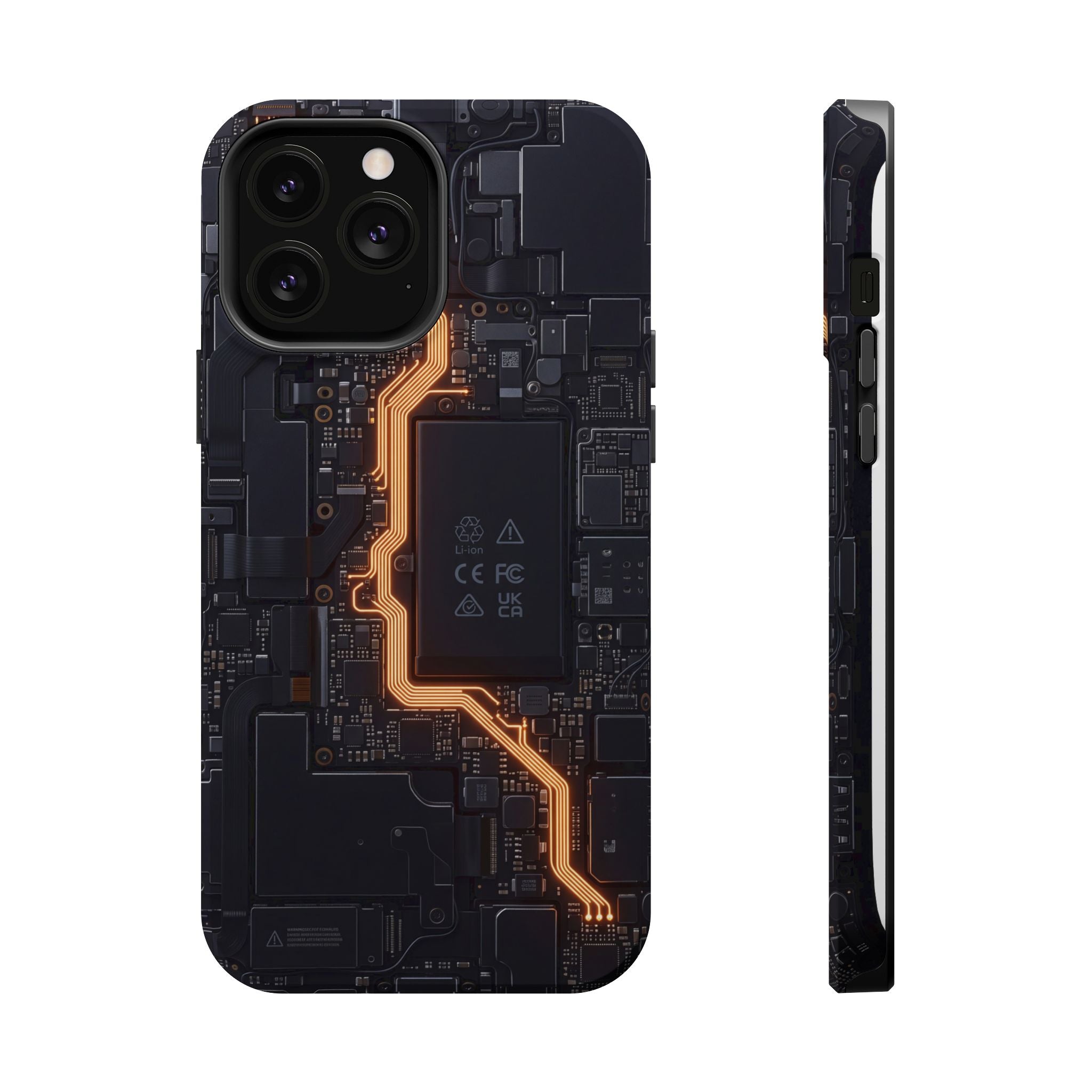Electrician Circuit Bolt Phone Case — Impact-Resistant Wireless Charging Cover