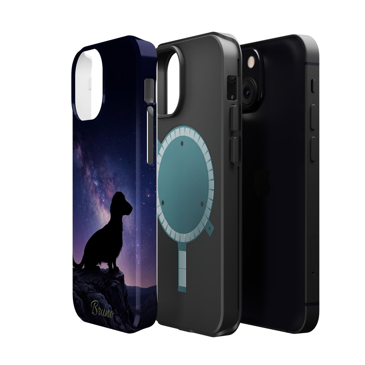 Personalized Dachshund Starry Night Phone Case — Wireless Charging Cover