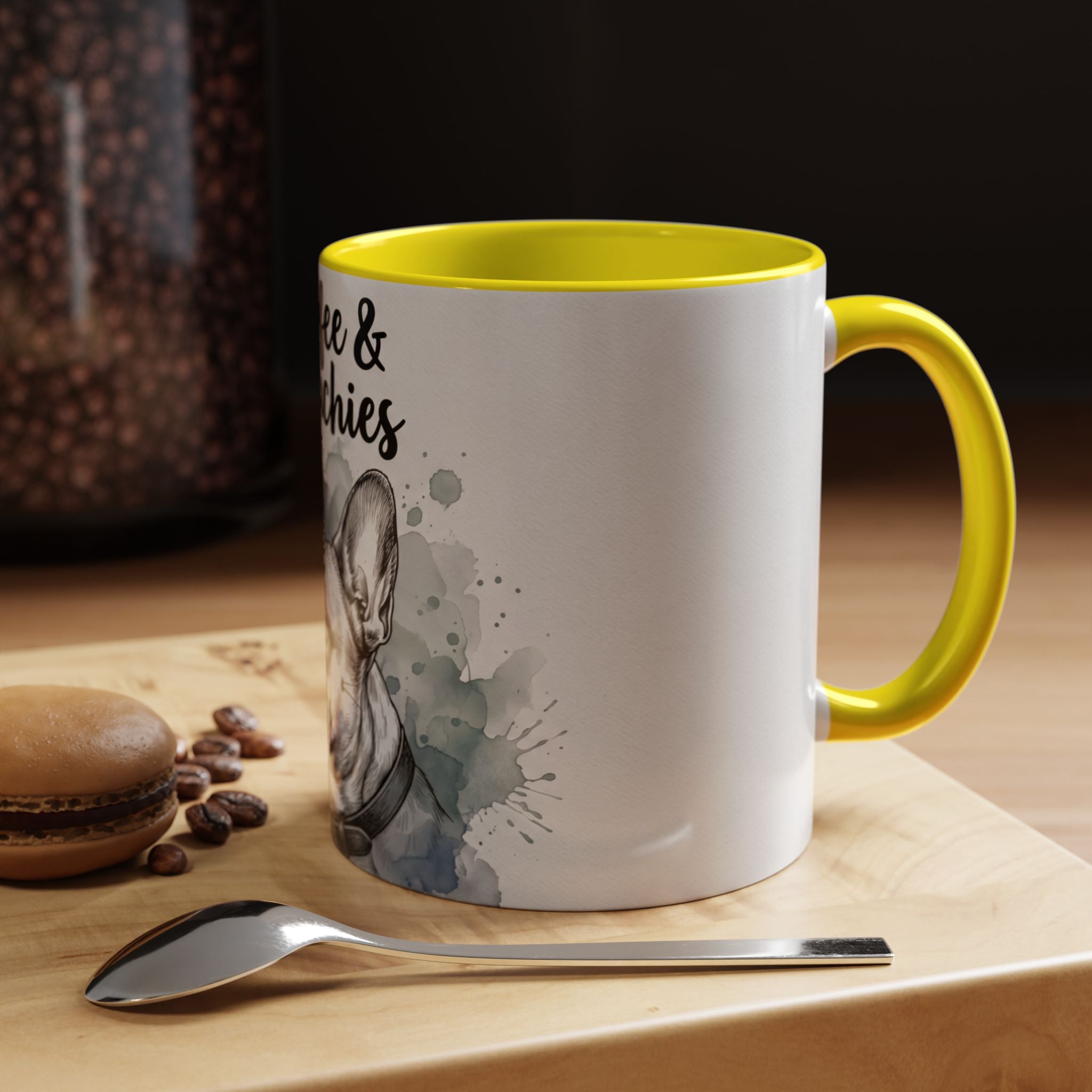 Coffee & Frenchies Mug | French Bulldog Lover Gift | Watercolor Dog Mug