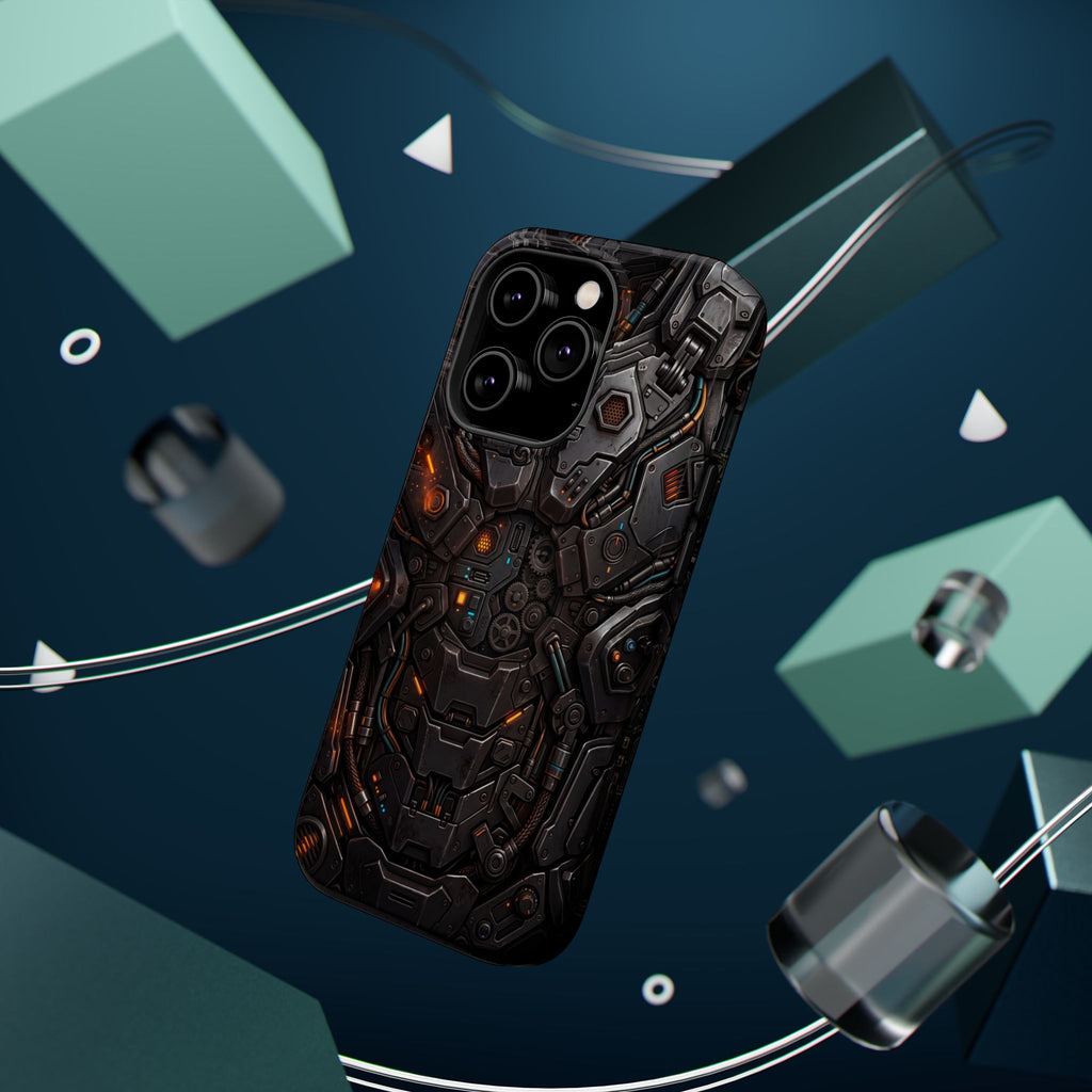 Mech Armor Phone Case — Industrial Circuit Wireless Charging Cover