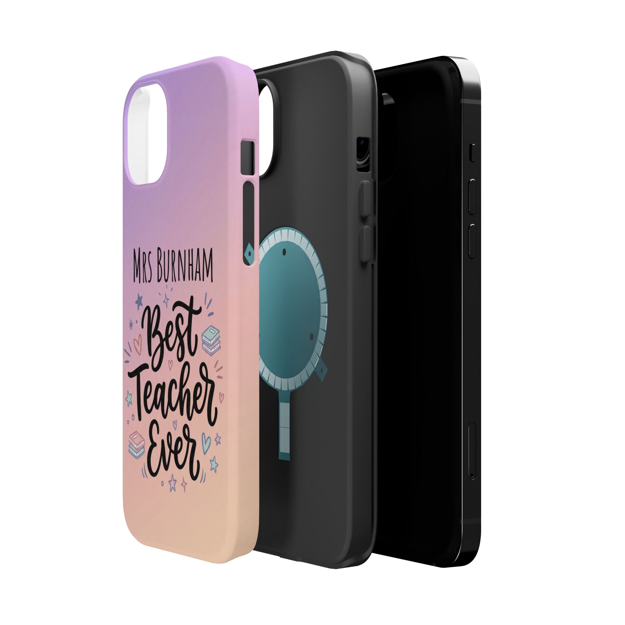 Best Teacher Ever Personalized Phone Case — Wireless Charging Cover