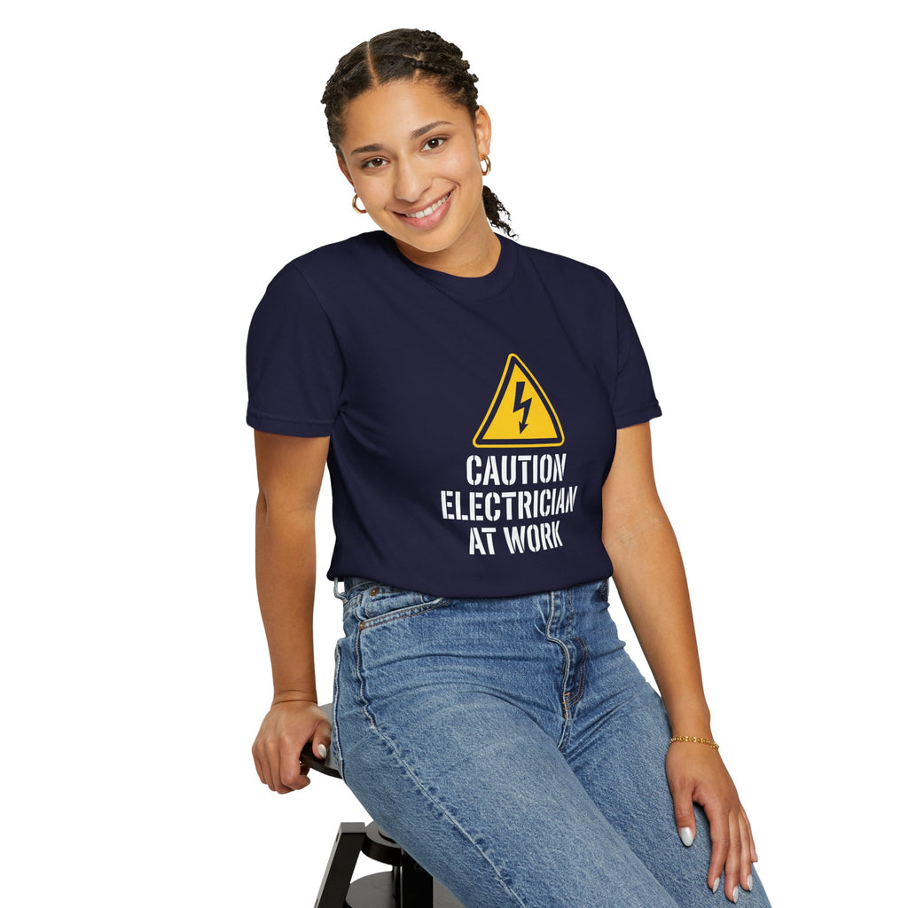Caution Electrician At Work T-Shirt