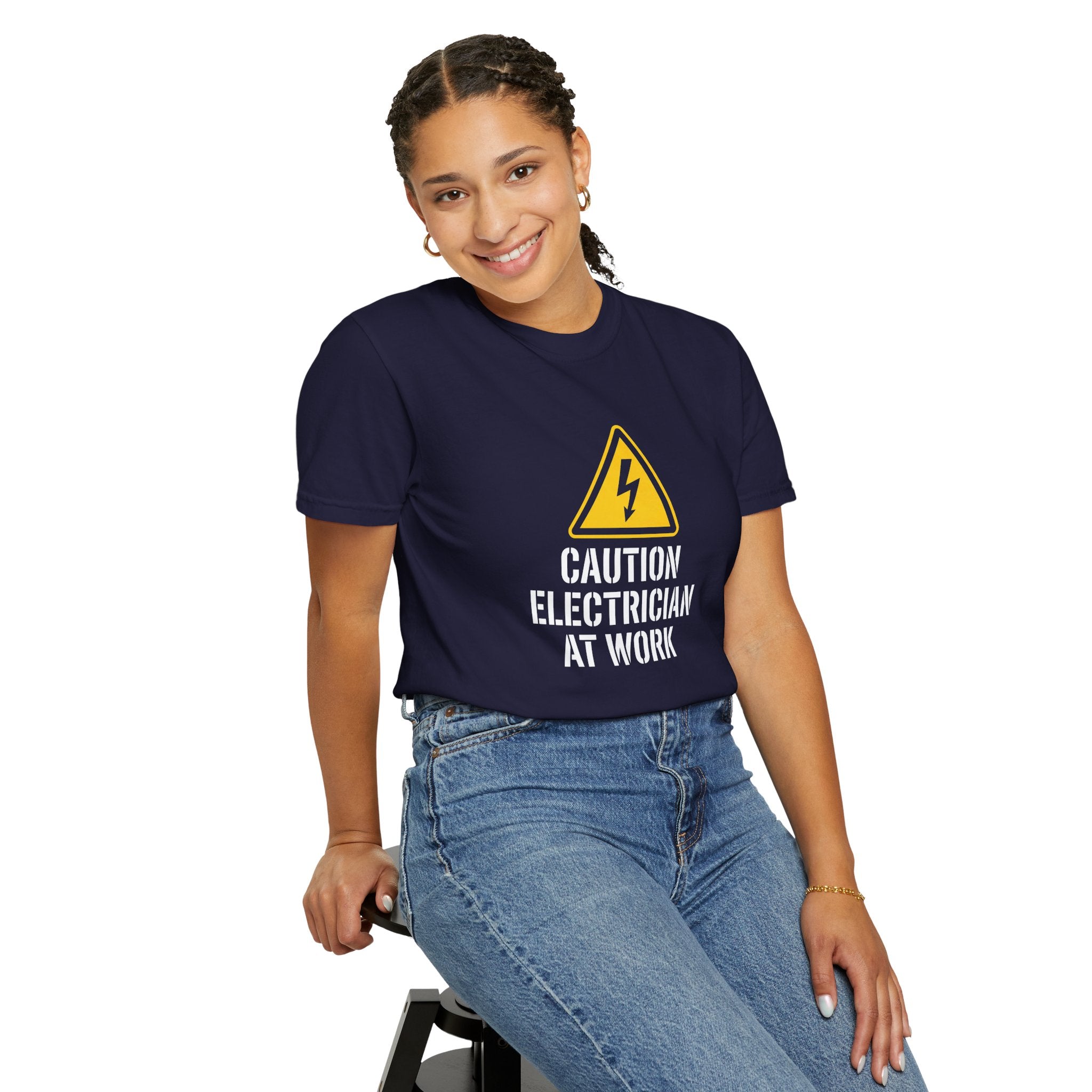 Caution Electrician At Work T-Shirt