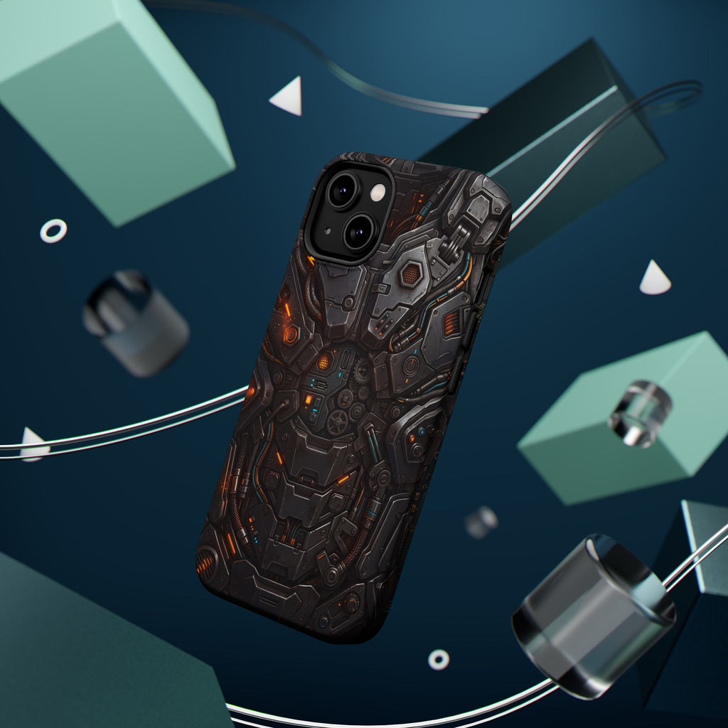 Mech Armor Phone Case — Industrial Circuit Wireless Charging Cover