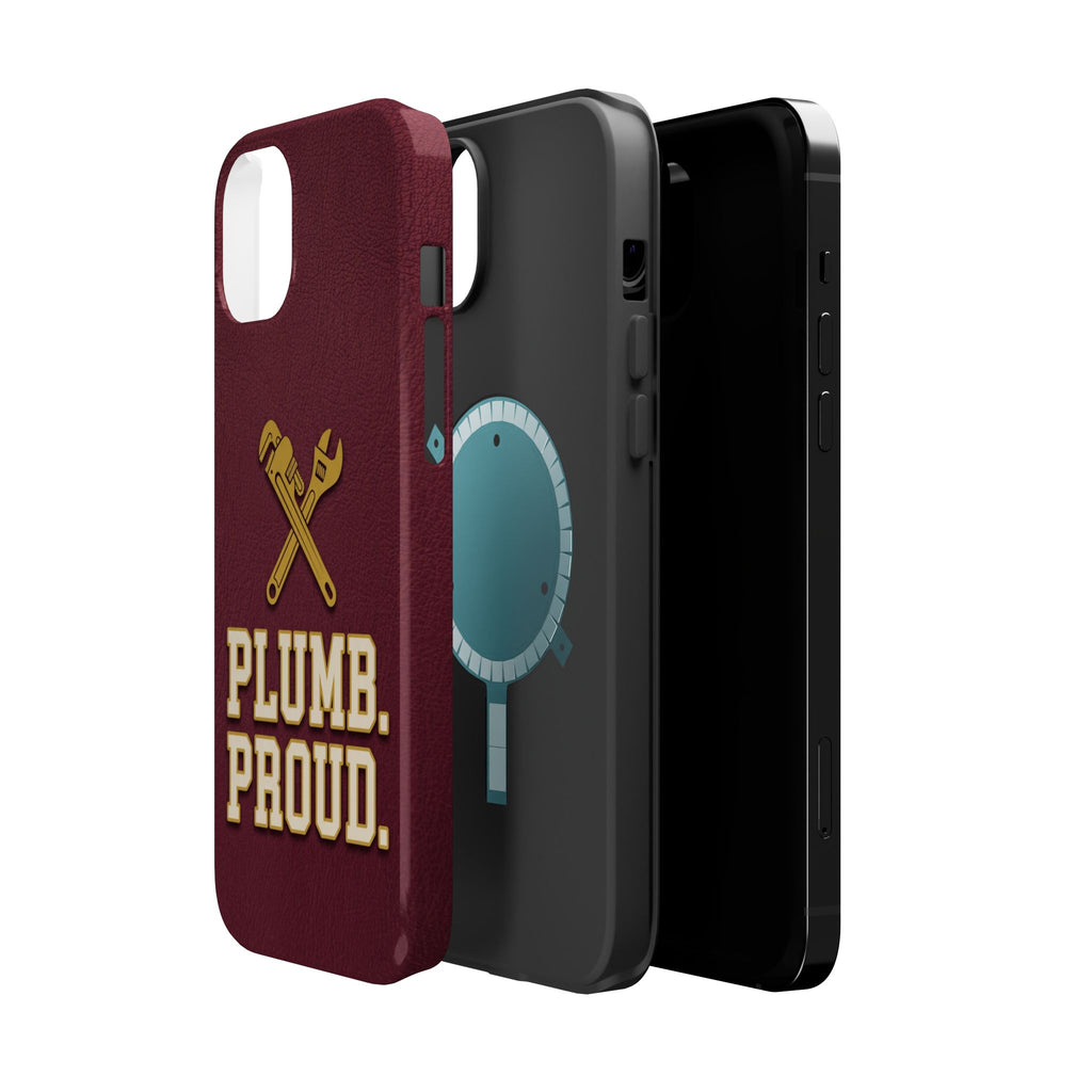 Plumb. Proud. Phone Case — Crossed Wrenches Wireless Charging Cover