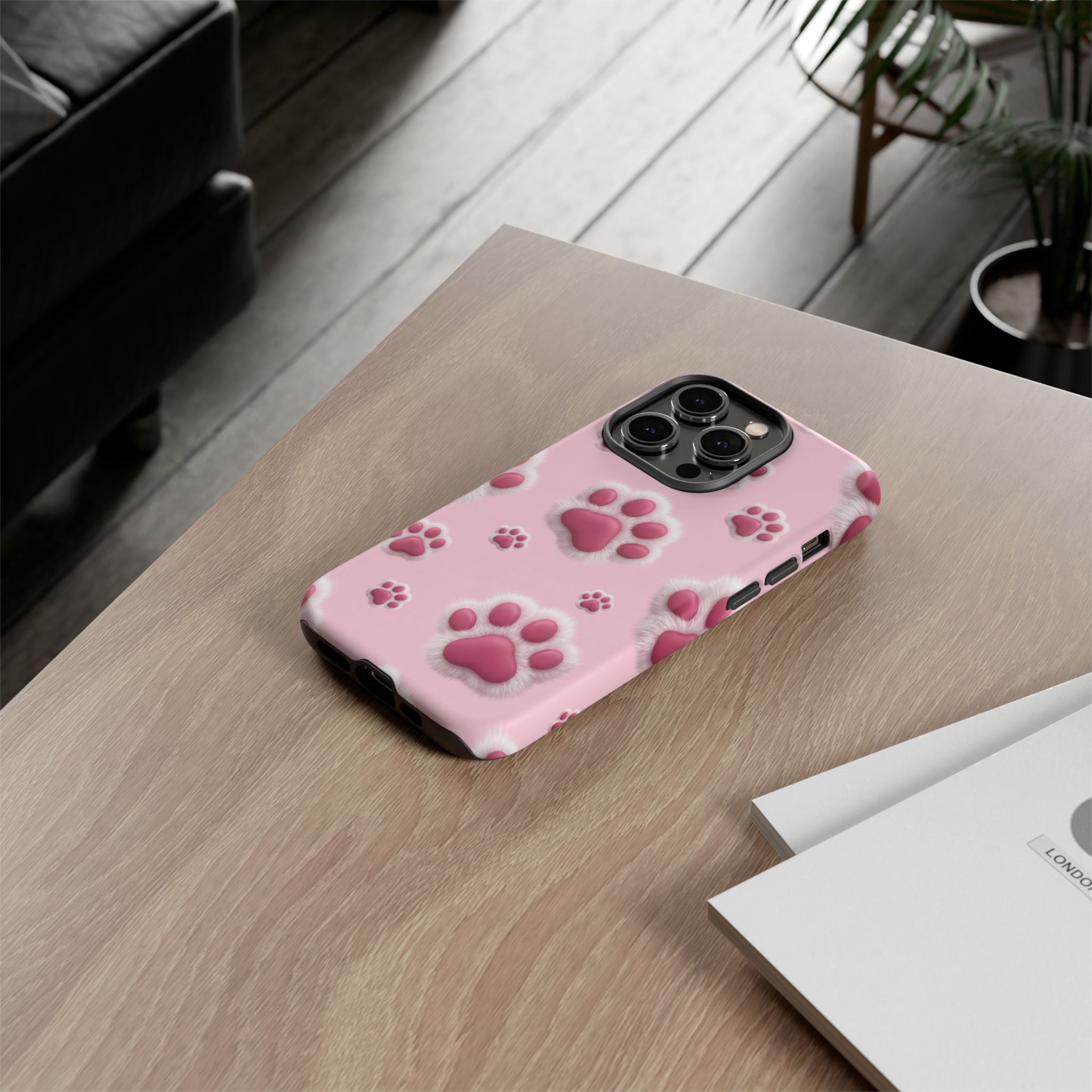 iphone & Samsung - Pink Paws Tough Phone Case — Cute Protective iPhone Cover