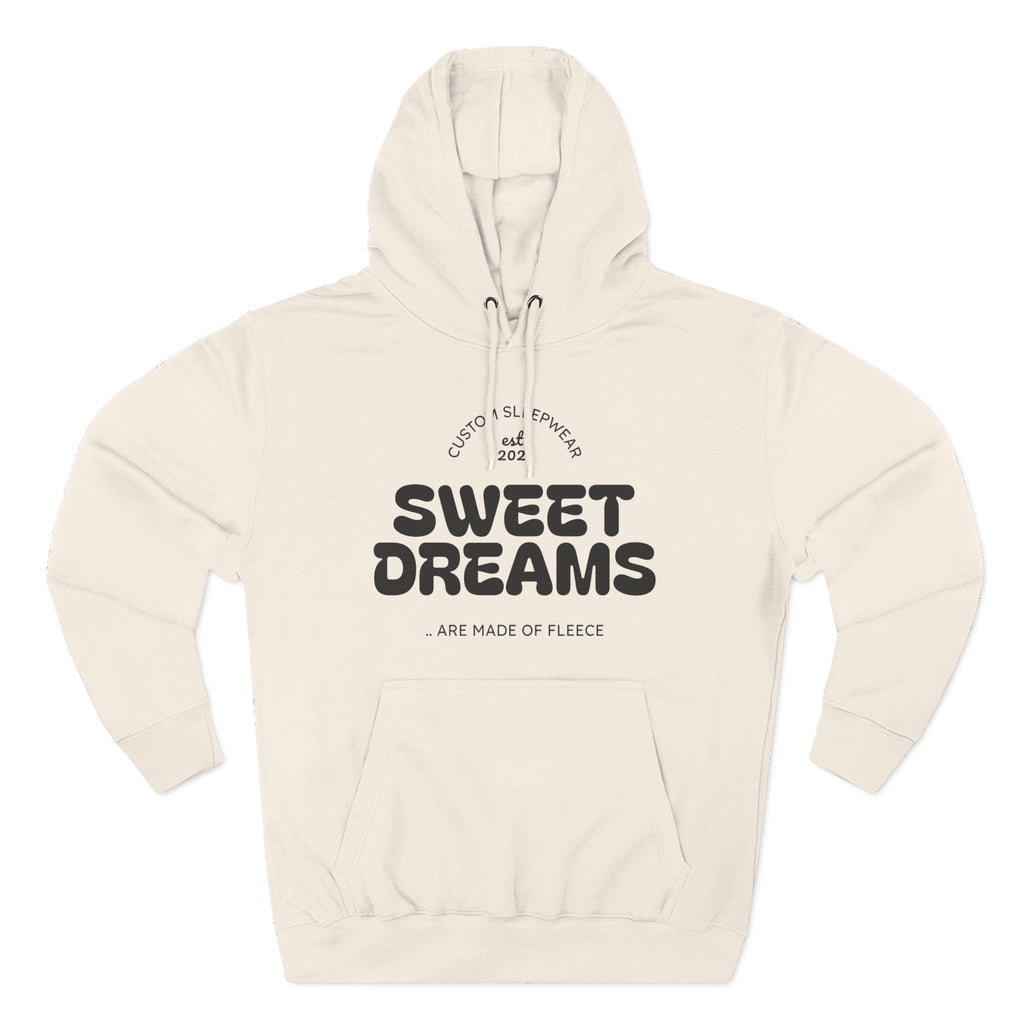Sweet Dreams Hoodie — Cozy Fleece Pullover with Retro Script
