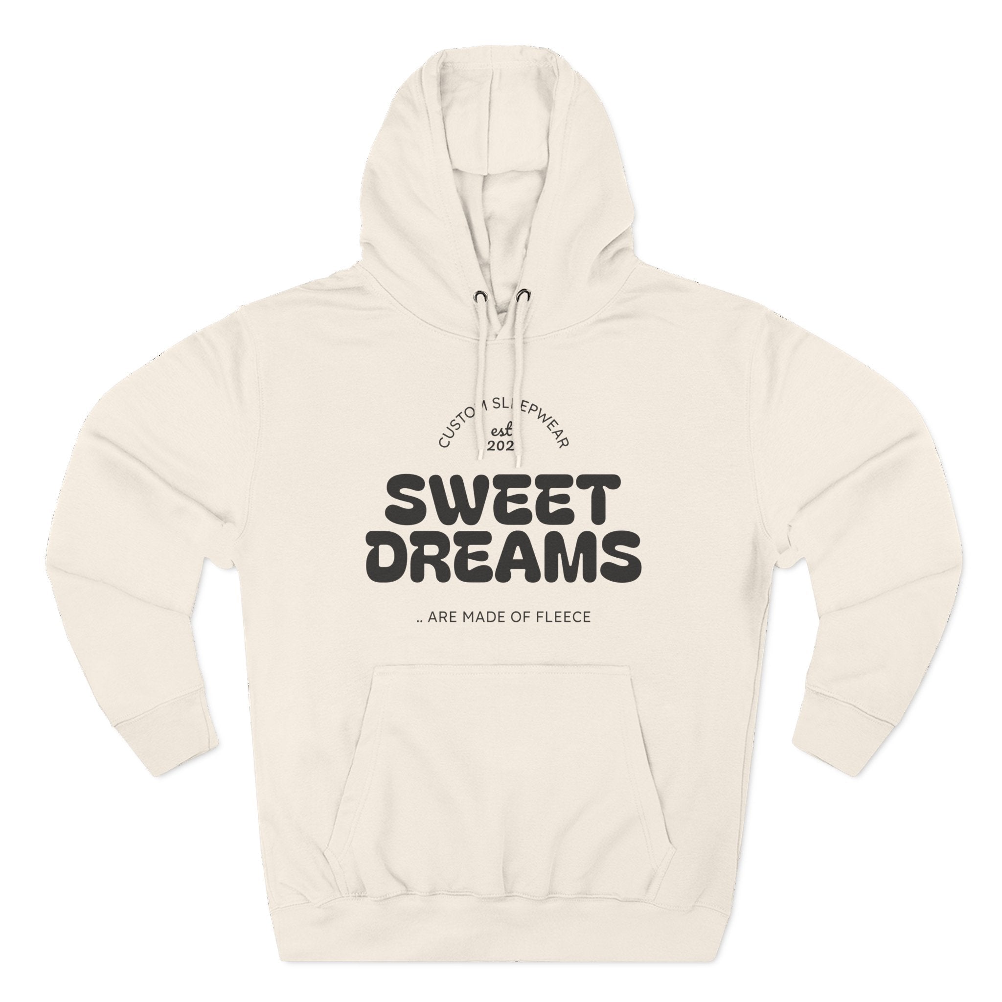 Sweet Dreams Hoodie — Cozy Fleece Pullover with Retro Script