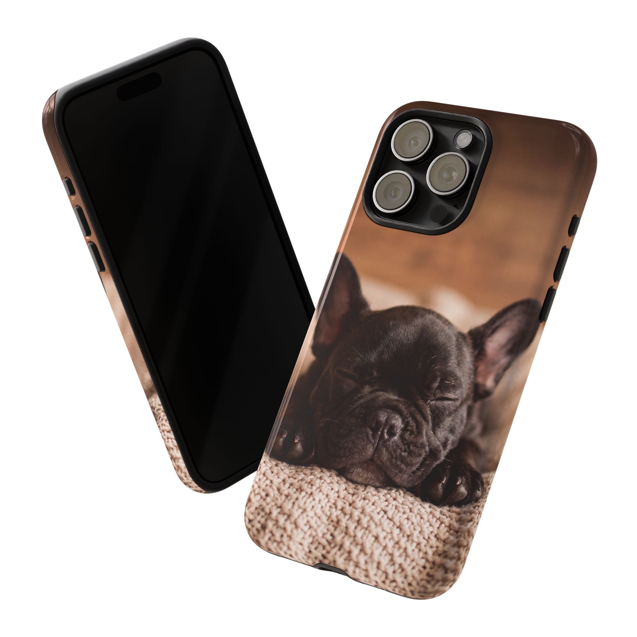 Sleeping French Bulldog Phone Case | Cozy Frenchie Resting on Blanket | iPhone & Samsung