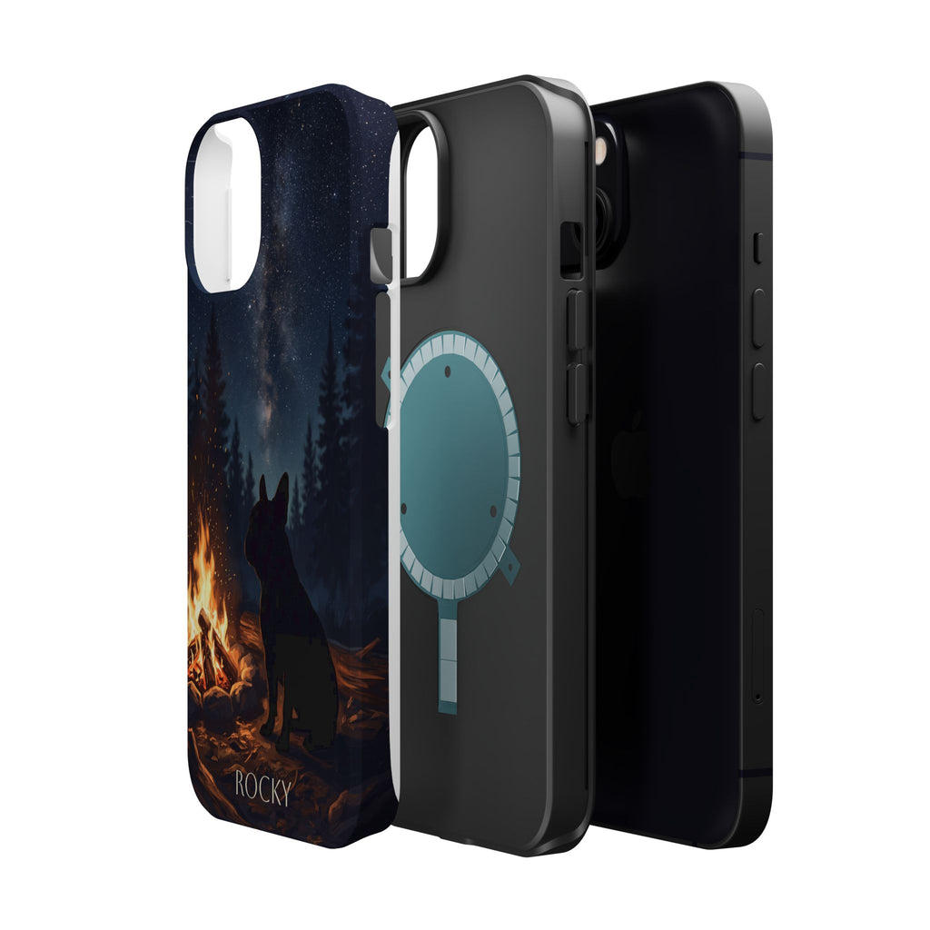 Personalized French Bulldog Campfire Phone Case — Wireless Charging Cover
