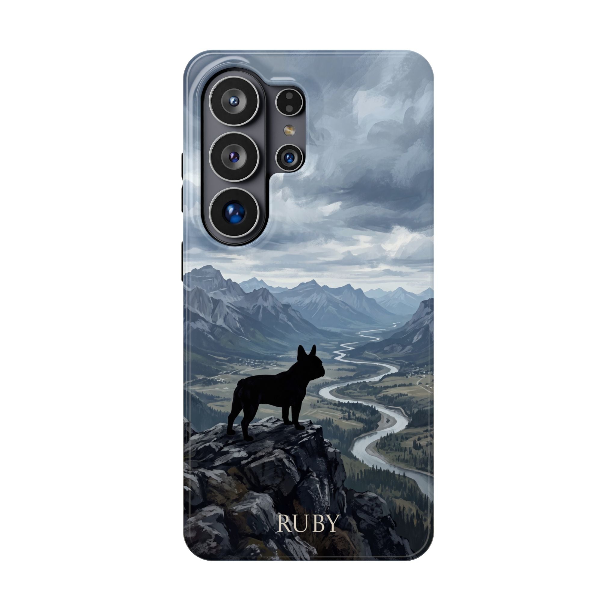Personalized French Bulldog Mountain Valley Phone Case — Wireless Charging Cover