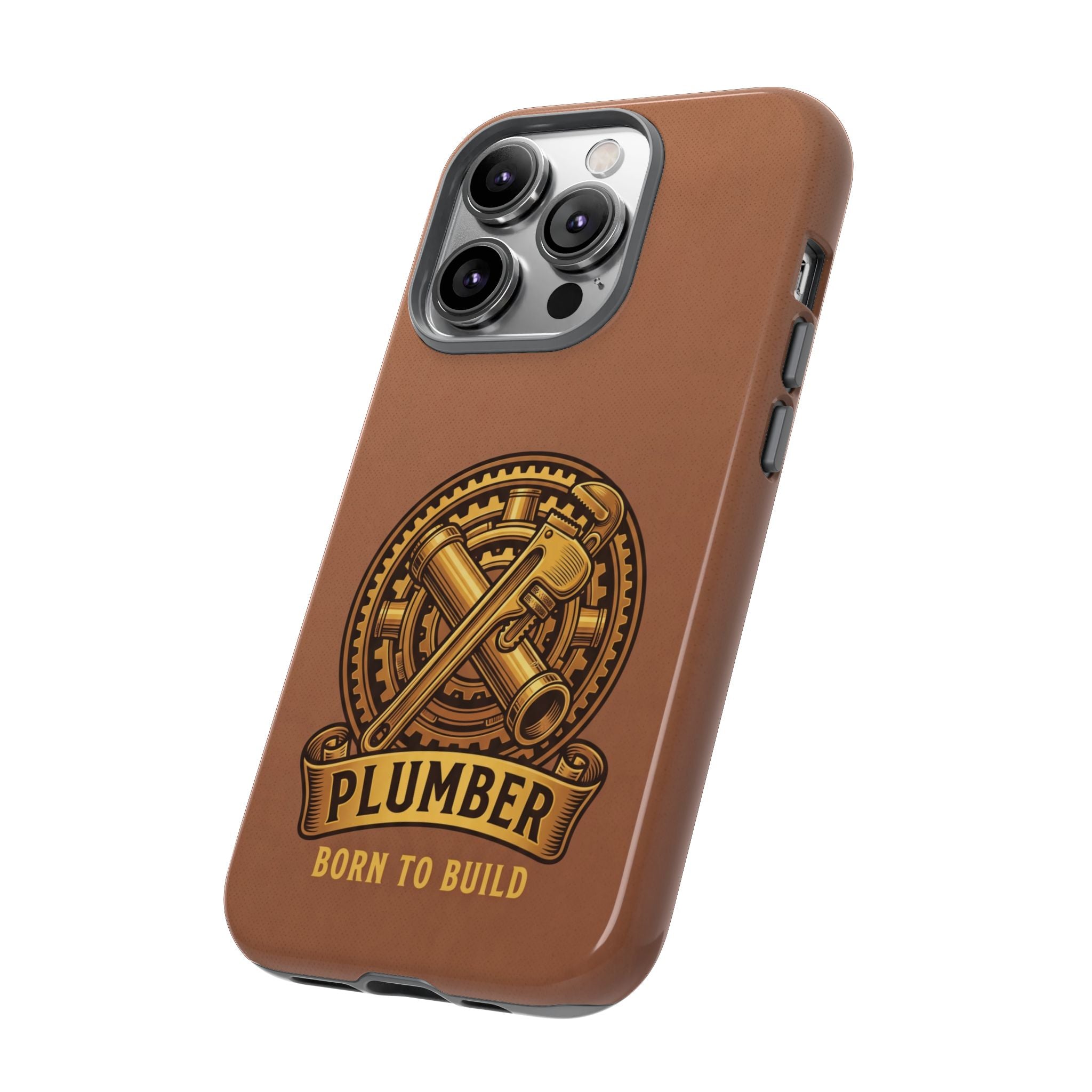 Plumber Born to Build Leather Phone Case - Samsung & iPhone Series