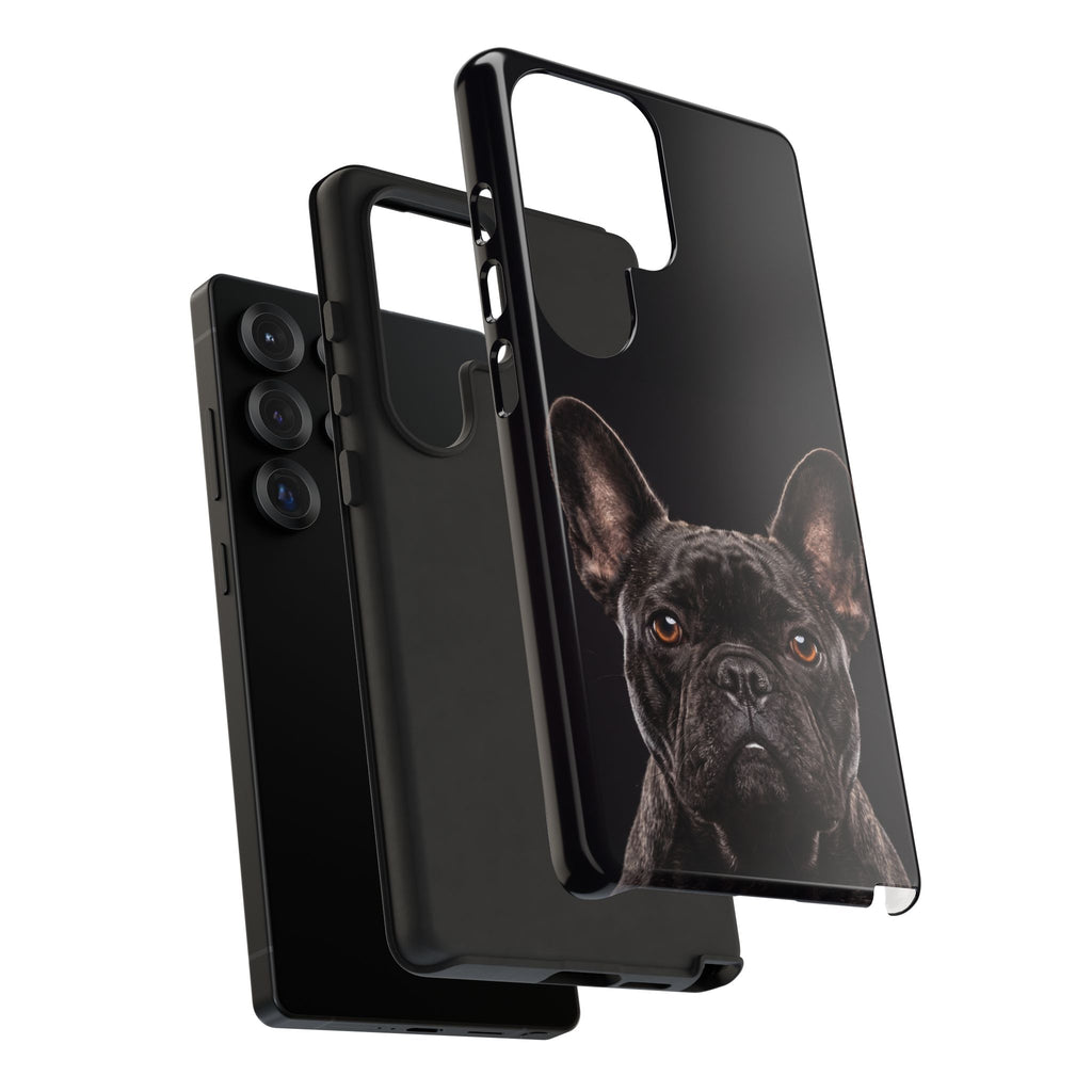 Front-Facing French Bulldog Phone Case | Dramatic Black Studio Portrait | Samsung & iPhone