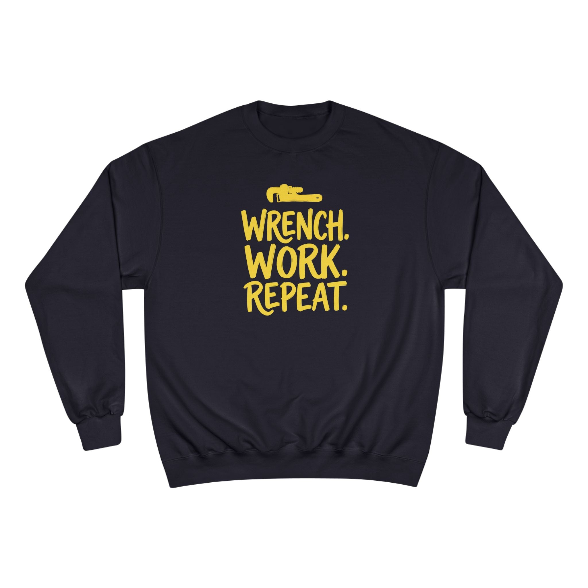 Wrench Work Repeat Plumber Sweatshirt | Funny Plumber Gift Crewneck