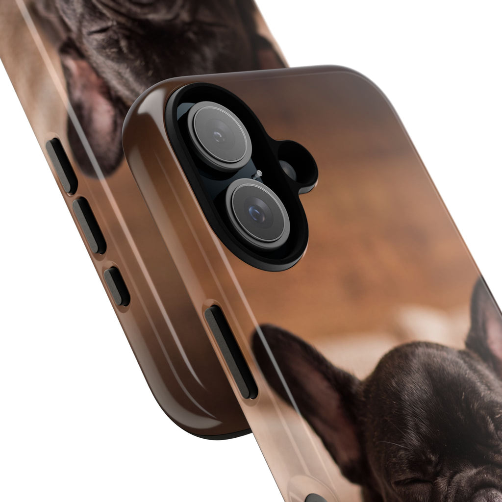 Sleeping French Bulldog Phone Case | Cozy Frenchie Resting on Blanket | iPhone & Samsung