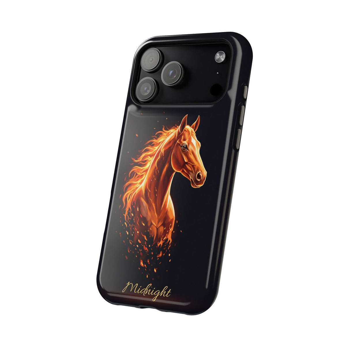 Personalized Fire & Ember Horse Phone Case — Tough Magnetic Case with Wireless Charging