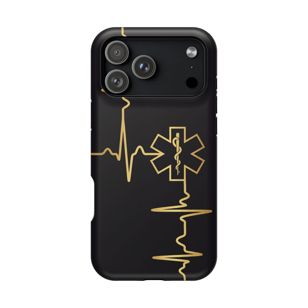Paramedic/EMT Heartbeat Line Phone Case — Magnetic Wireless Charging Cover