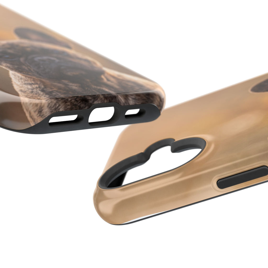 Brindle French Bulldog Phone Case — Impact-Resistant Wireless Charging Cover
