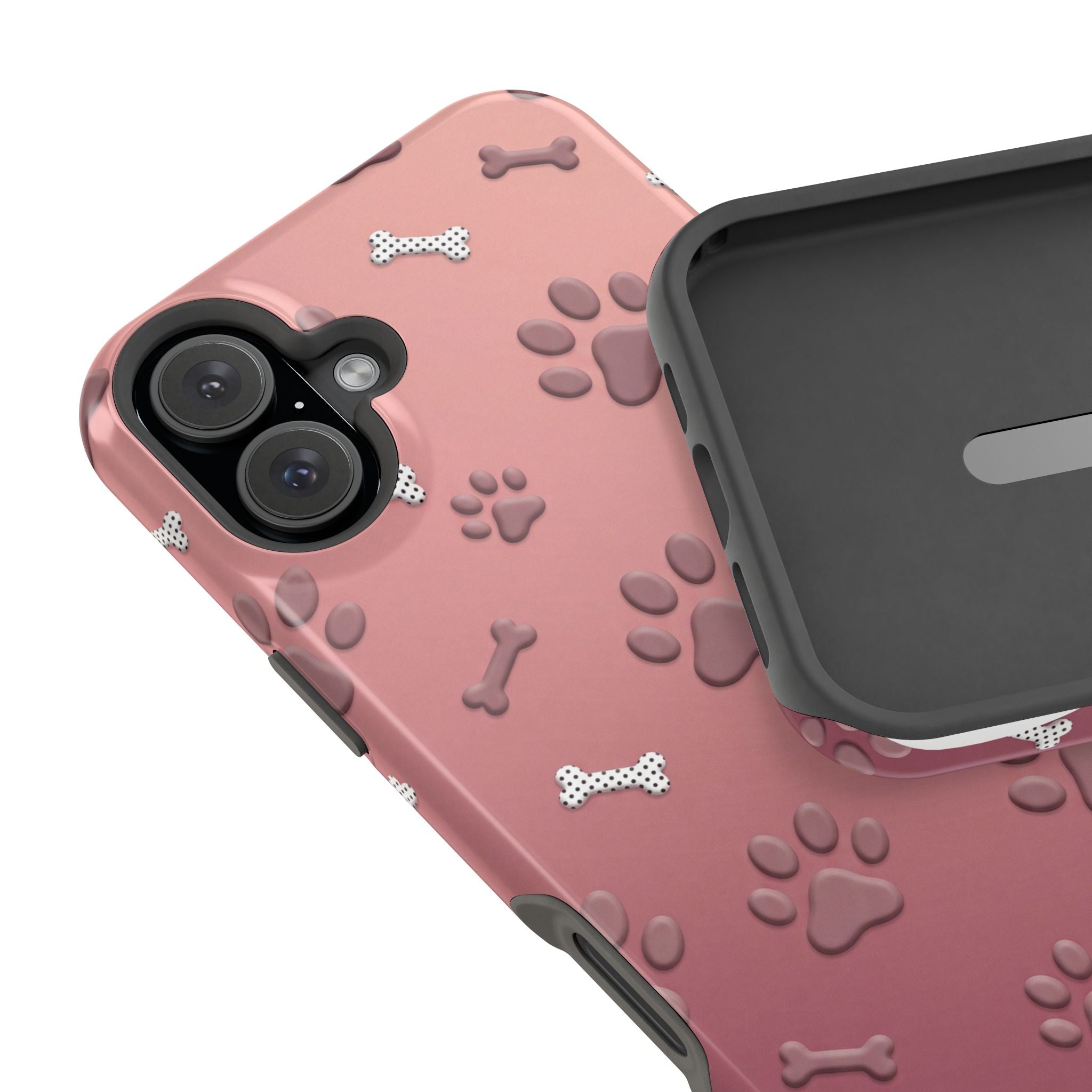 Paws & Bones Phone Case — Impact-Resistant Wireless Charging Cover