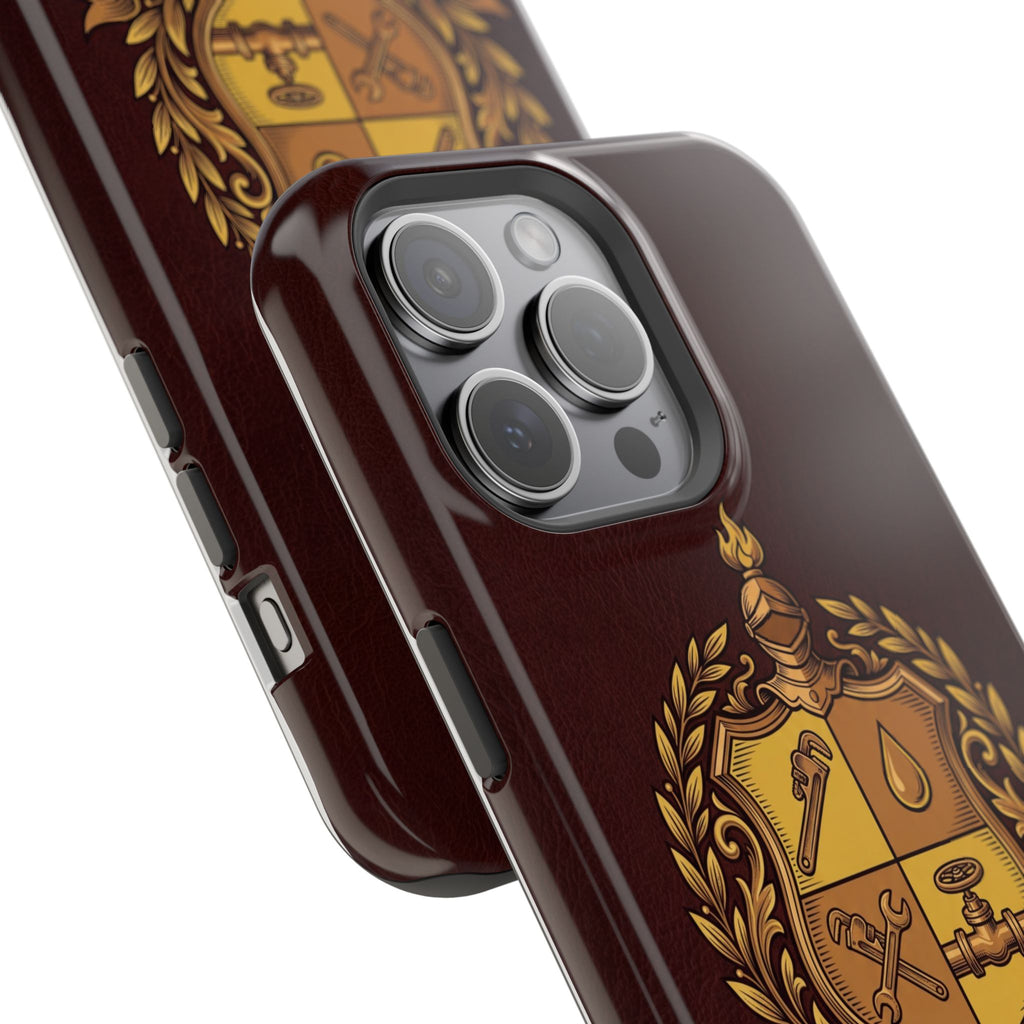 Plumber Crest Phone Case — Heraldic Shield Wireless Charging Cover