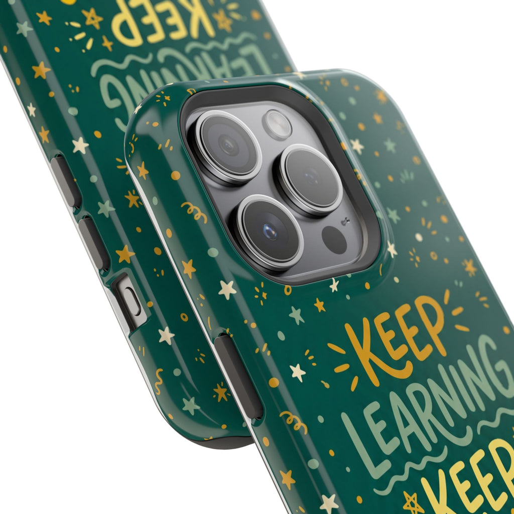 Keep Learning Keep Growing Teacher Phone Case — Wireless Charging Cover