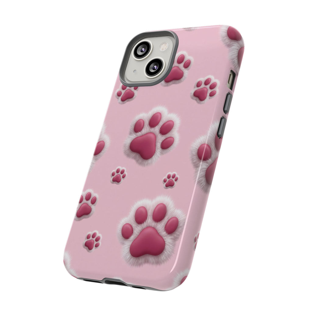 iphone & Samsung - Pink Paws Tough Phone Case — Cute Protective iPhone Cover