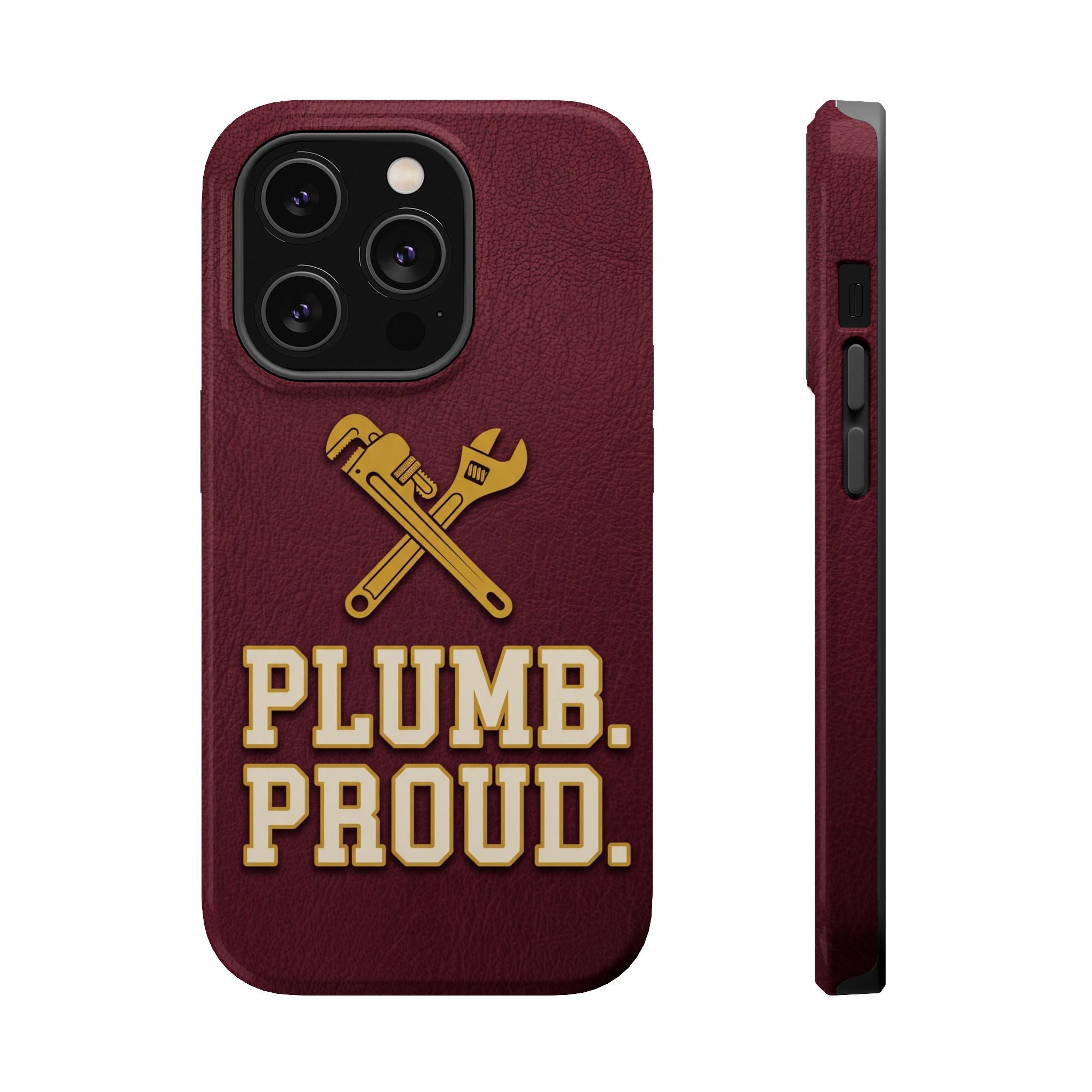 Plumb. Proud. Phone Case — Crossed Wrenches Wireless Charging Cover