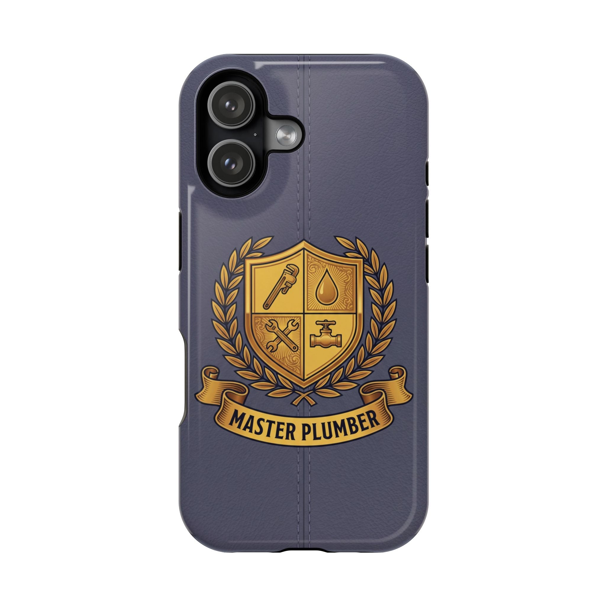 Master Plumber Crest Phone Case — Heraldic Shield Wireless Charging Cover