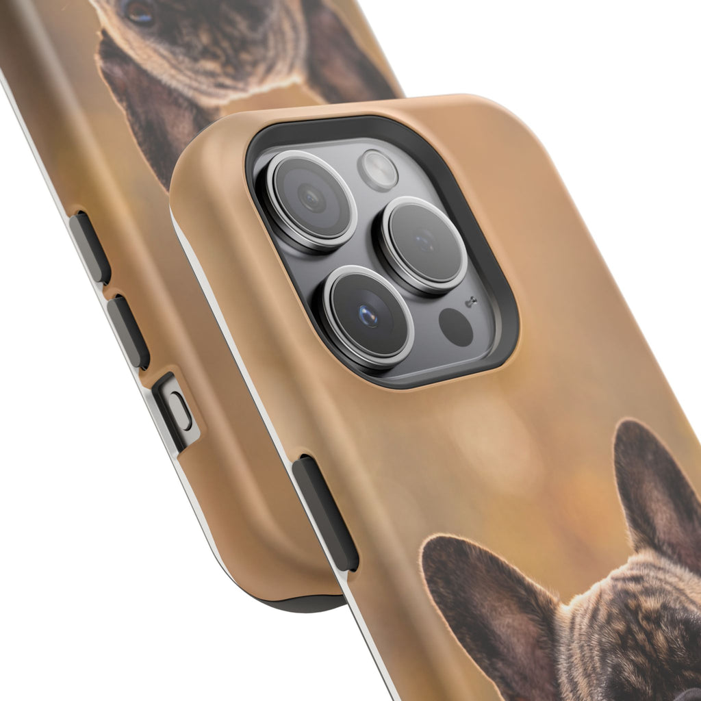 Brindle French Bulldog Phone Case — Impact-Resistant Wireless Charging Cover