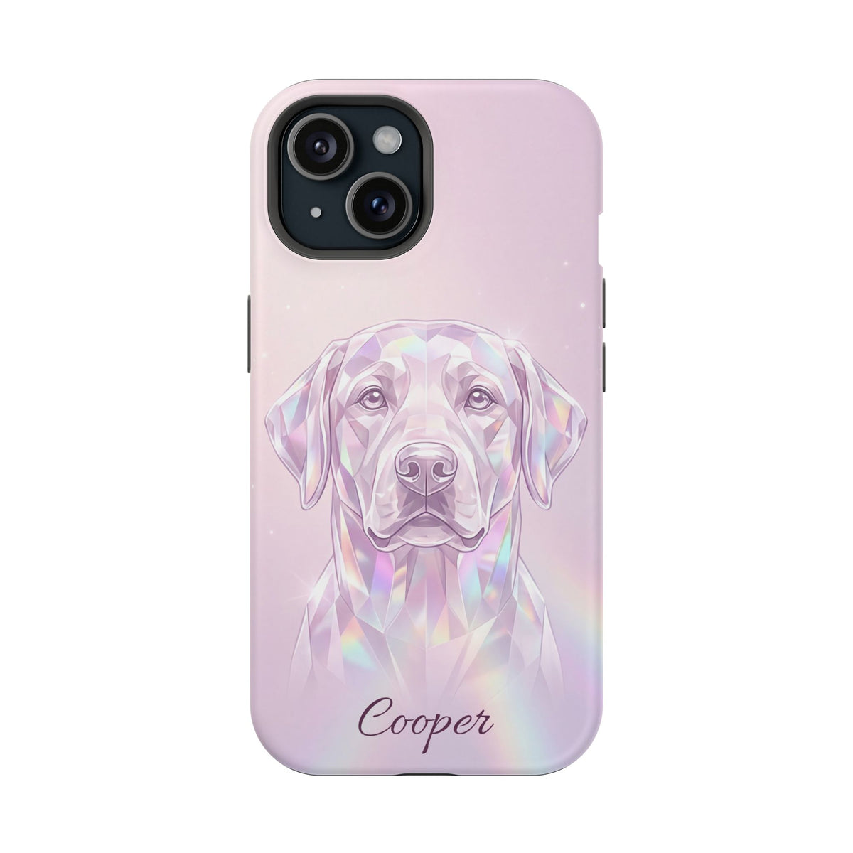 Personalized Crystal Prism Labrador Phone Case — Tough Magnetic Case with Wireless Charging