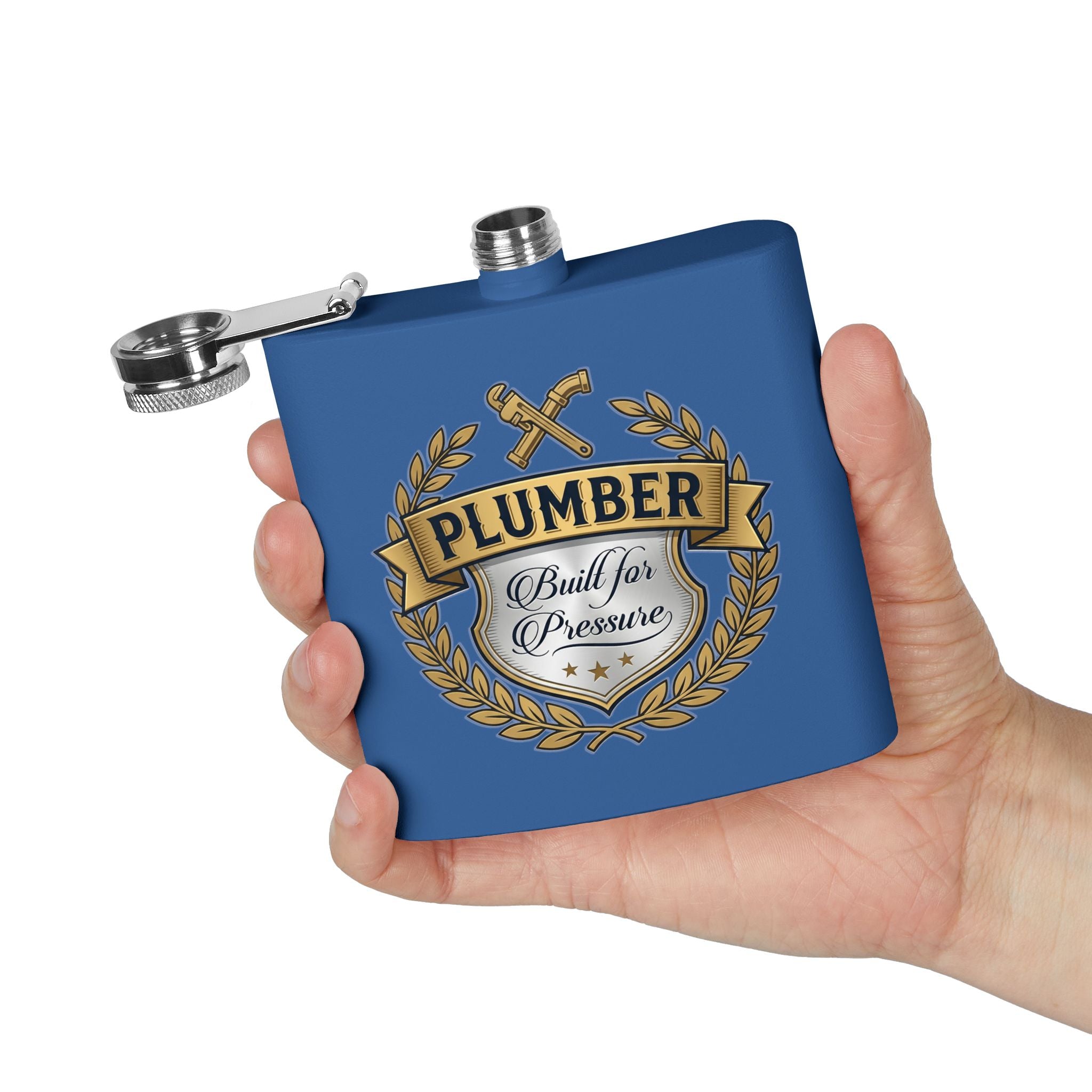 Flask — "Built for Pressure" 6oz Stainless Steel Hip Flask