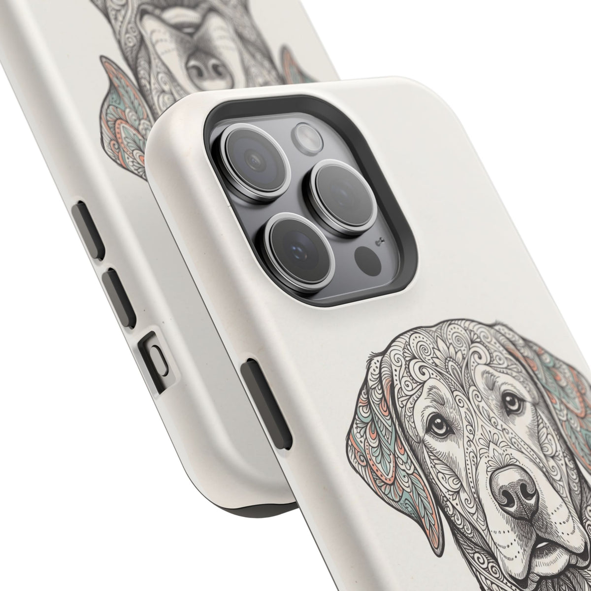 Mandala Labrador Phone Case — Tough Magnetic Case with Wireless Charging