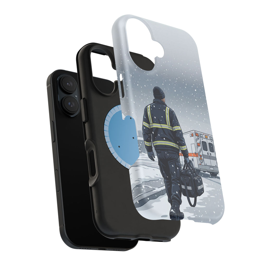 Bold Paramedic/EMT Portrait Phone Case — Magnetic Wireless Charging Cover