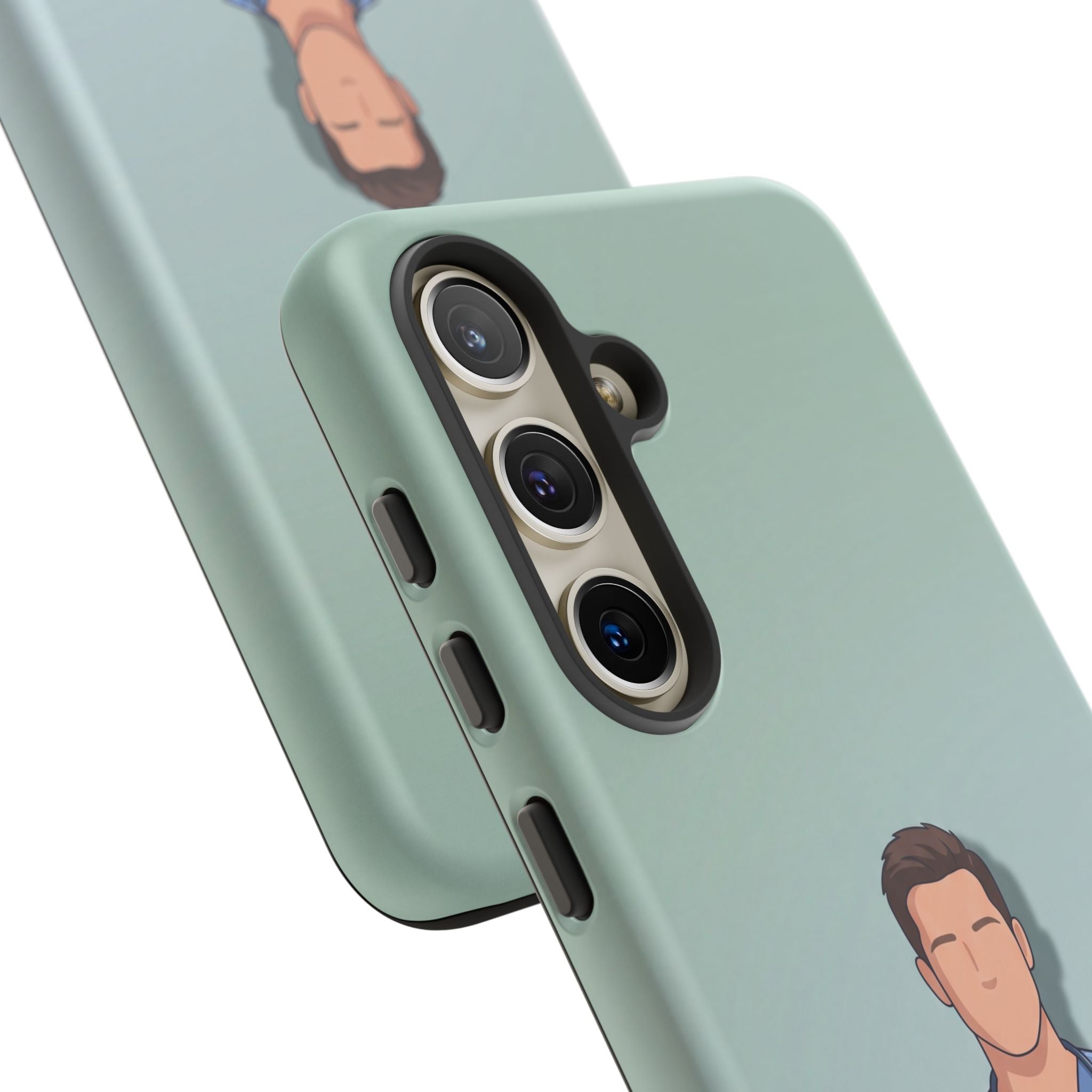 Male Nurse Phone Case | Confident Nurse in Blue Scrubs Illustration | iPhone & Samsung