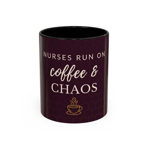 Coffee Mug for Nurses | Nurses run on coffee & chaos | Nurse Appreciation Gift | Gift for Her
