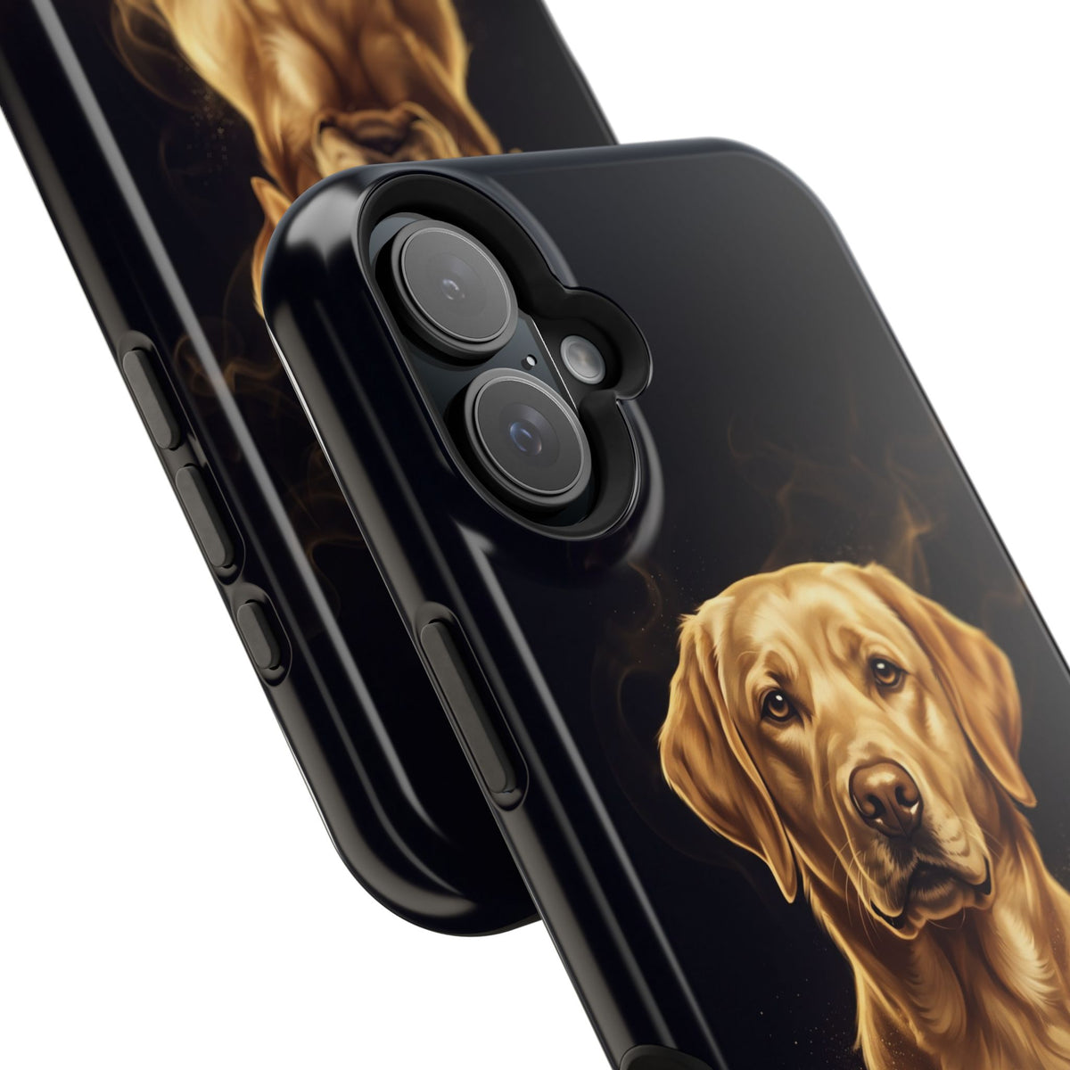 Personalized Gold Smoke Labrador Phone Case — Tough Magnetic Case with Wireless Charging