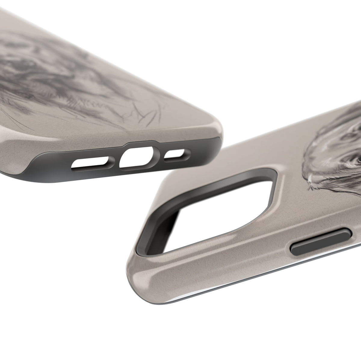 Charcoal Sketch Labrador Phone Case — Tough Magnetic Case with Wireless Charging