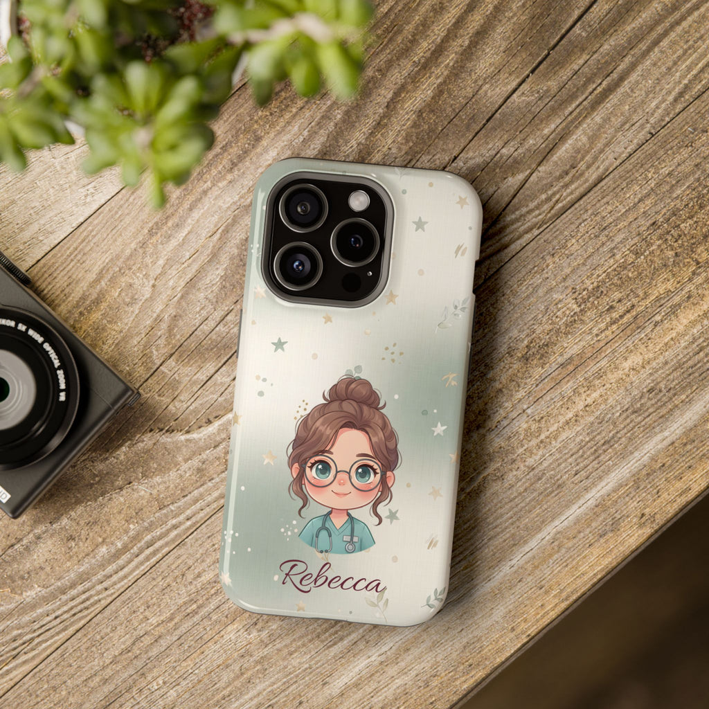 Personalized Starry Nurse Phone Case — Wireless Charging Cover