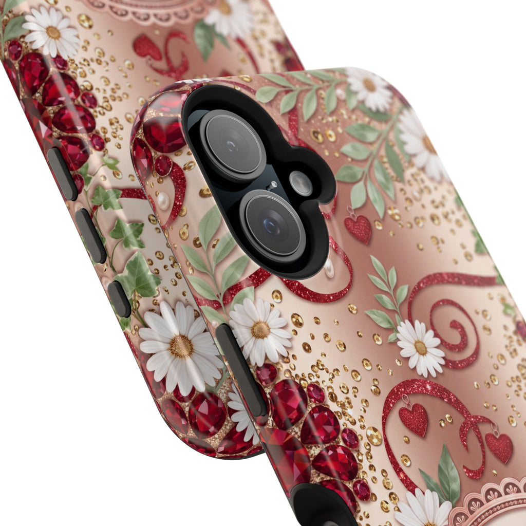 Personalized Vintage Floral Teacher Phone Case — Wireless Charging Cover