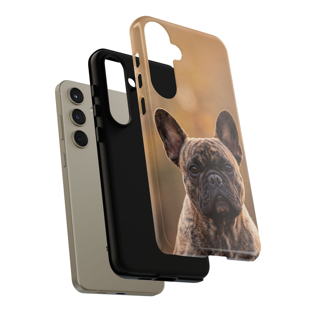 French Bulldog Portrait Phone Case | Realistic Brindle Frenchie Photo Case | iPhone & Samsung