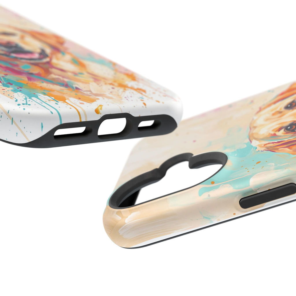 Yellow Labrador Colour Splash Phone Case — Tough Magnetic Case with Wireless Charging