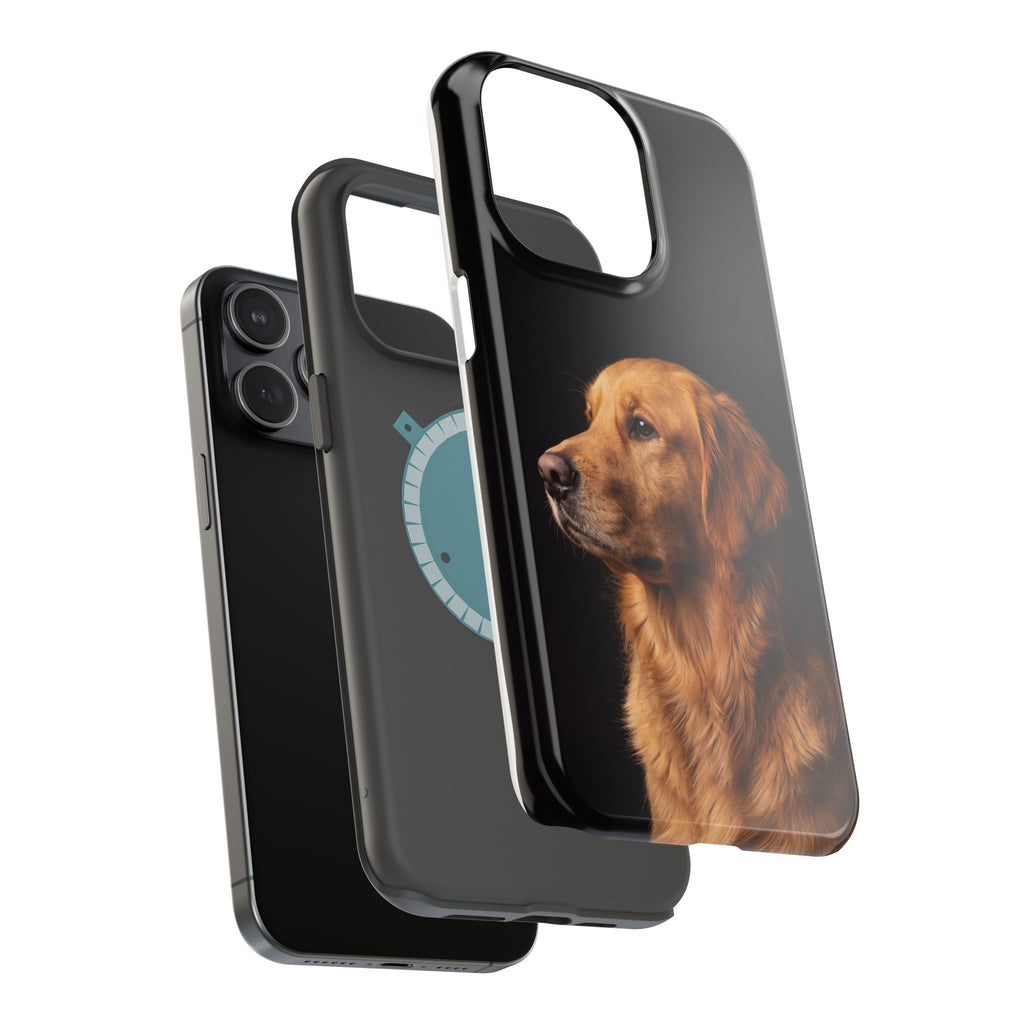 Golden Retriever Portrait Phone Case — Impact-Resistant Wireless Charging Cover