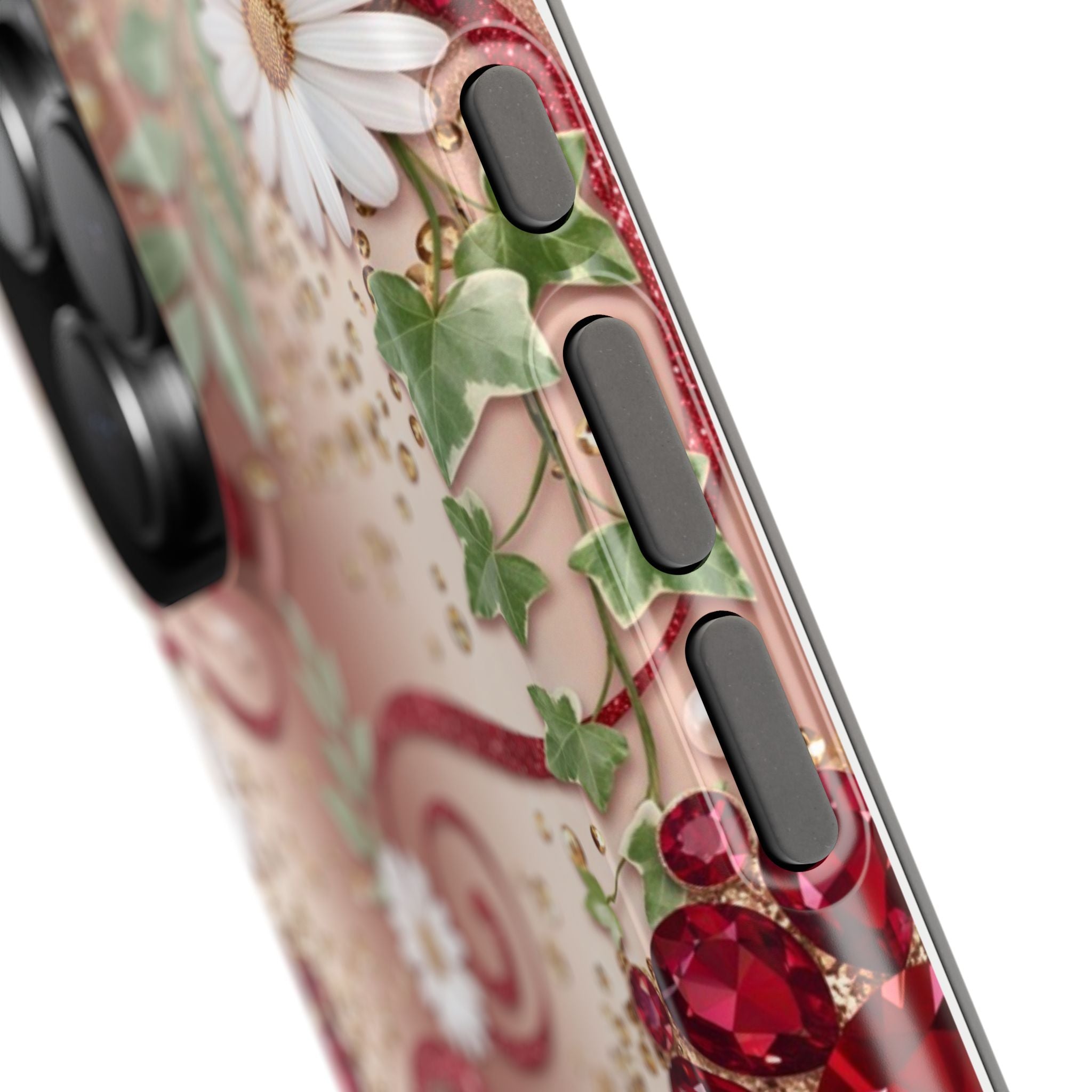 Personalized Vintage Floral Teacher Phone Case — Wireless Charging Cover