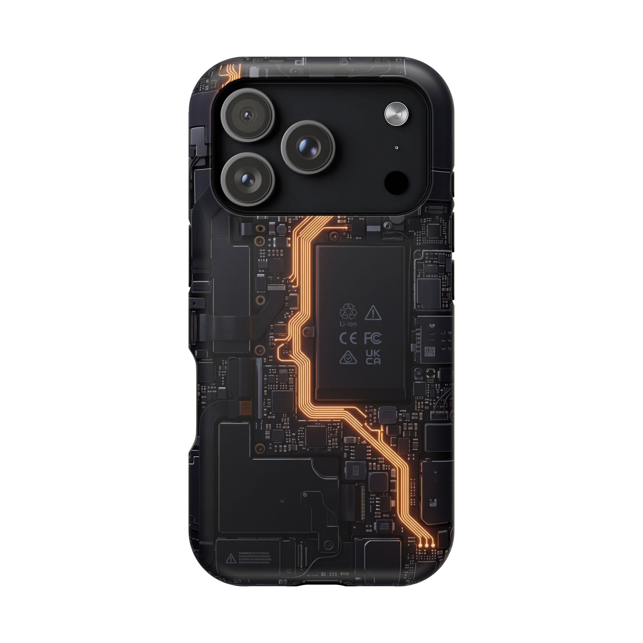 Electrician Circuit Bolt Phone Case — Impact-Resistant Wireless Charging Cover