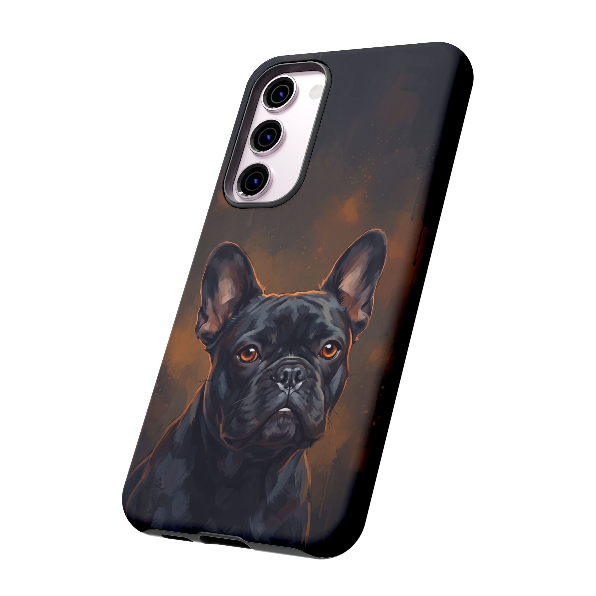 Moody French Bulldog Portrait Phone Case | Dramatic Studio Photography Style | iPhone & Samsung